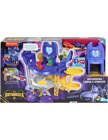 FISHER-PRICE DC BATWHEELS BATCAVERNA, LANCIA E SFRECCIA | Shop in Casa