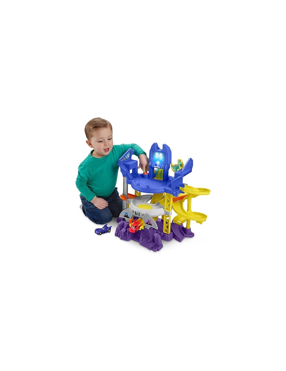 FISHER-PRICE DC BATWHEELS BATCAVERNA, LANCIA E SFRECCIA | Shop in Casa