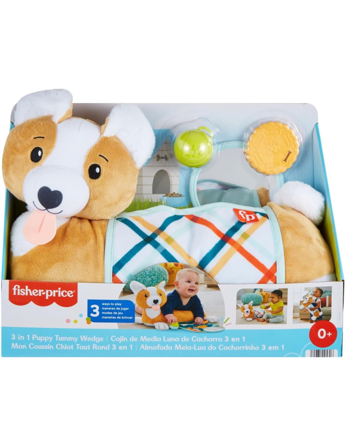 Fisher-Price Cuscino Corgi Tummy Time 3 in 1 | Shop in Casa