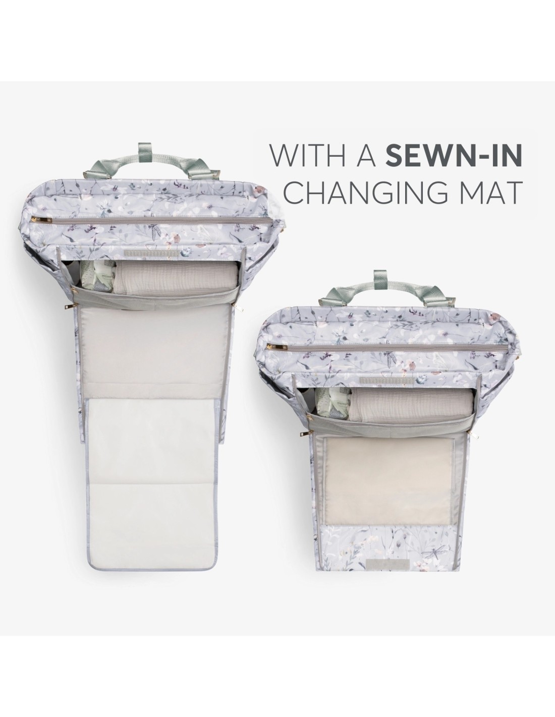 Florence Dreamy Fields Grey – Borsa mamma elegante e completa | shopincasa.it