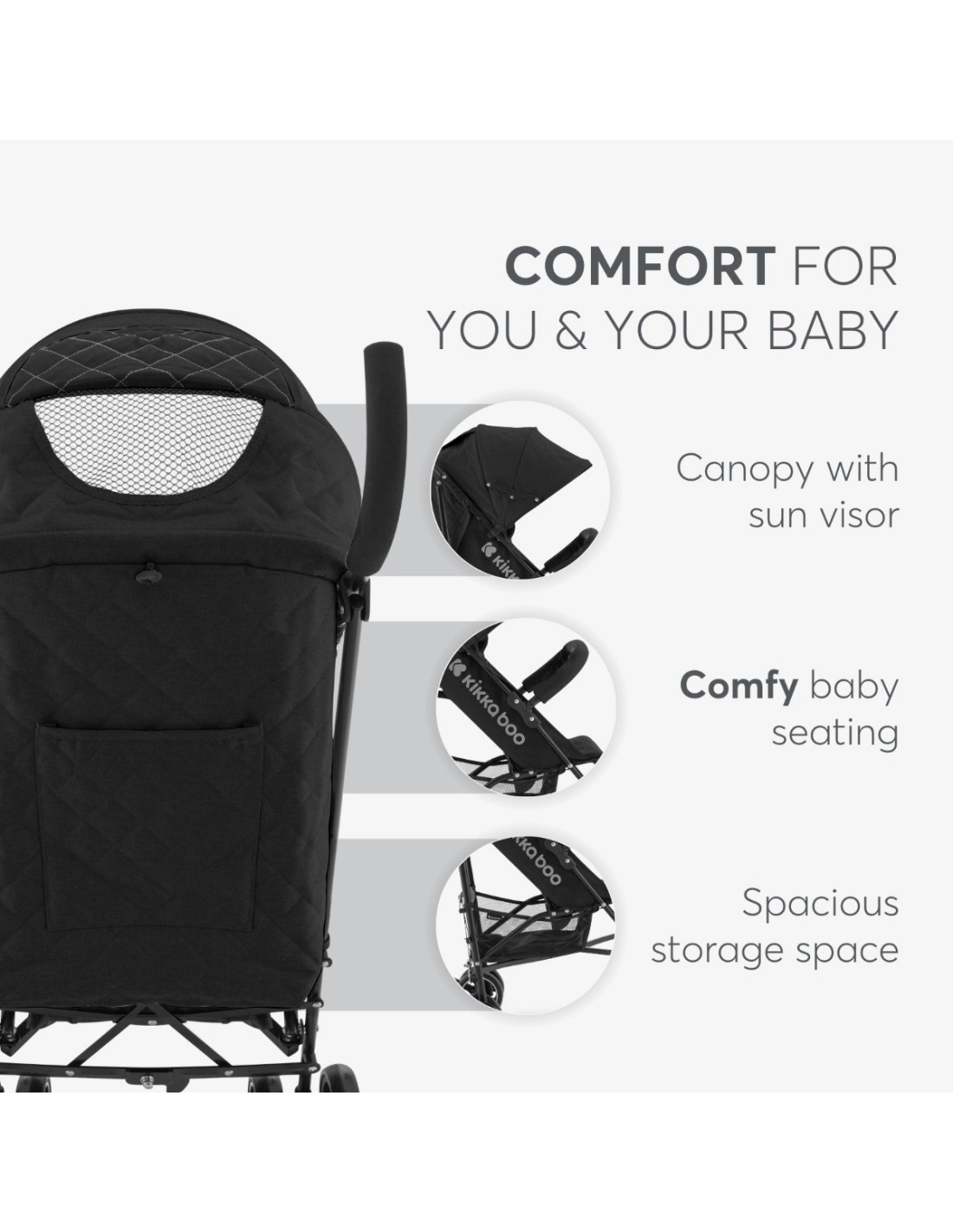 Beetle Grey – Passeggino leggero e maneggevole | shopincasa.it