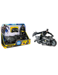BATMAN 6072896 BATCYCLE RC CON PERSONAGGIO