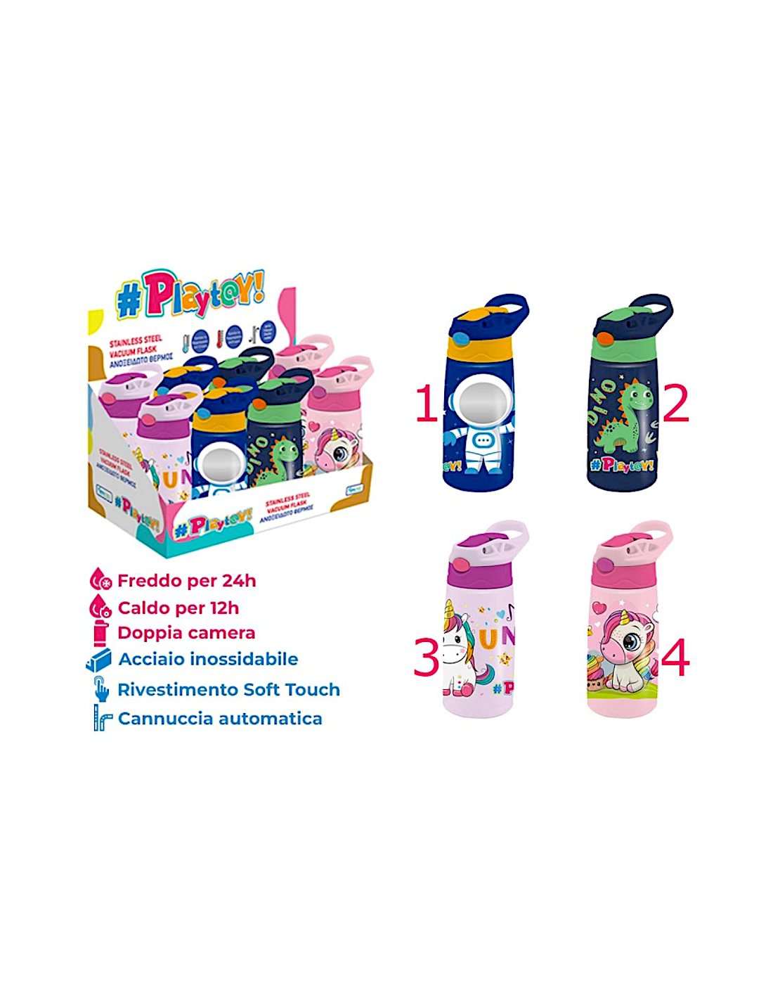 borraccia termica playtoy 400ml bambini shopincasa.it