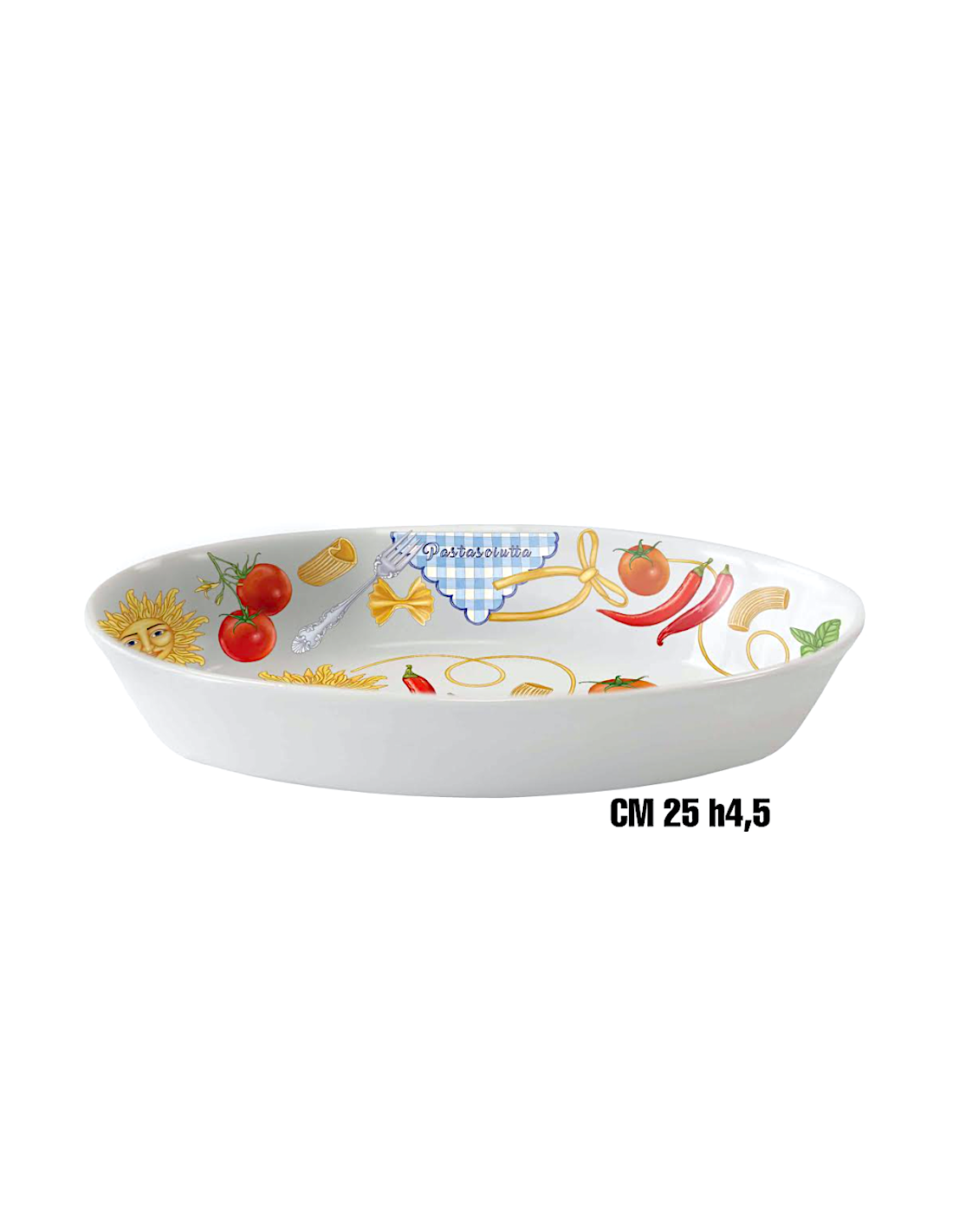 CHEF CIOTOLA OVALE 25CM H4,5CM