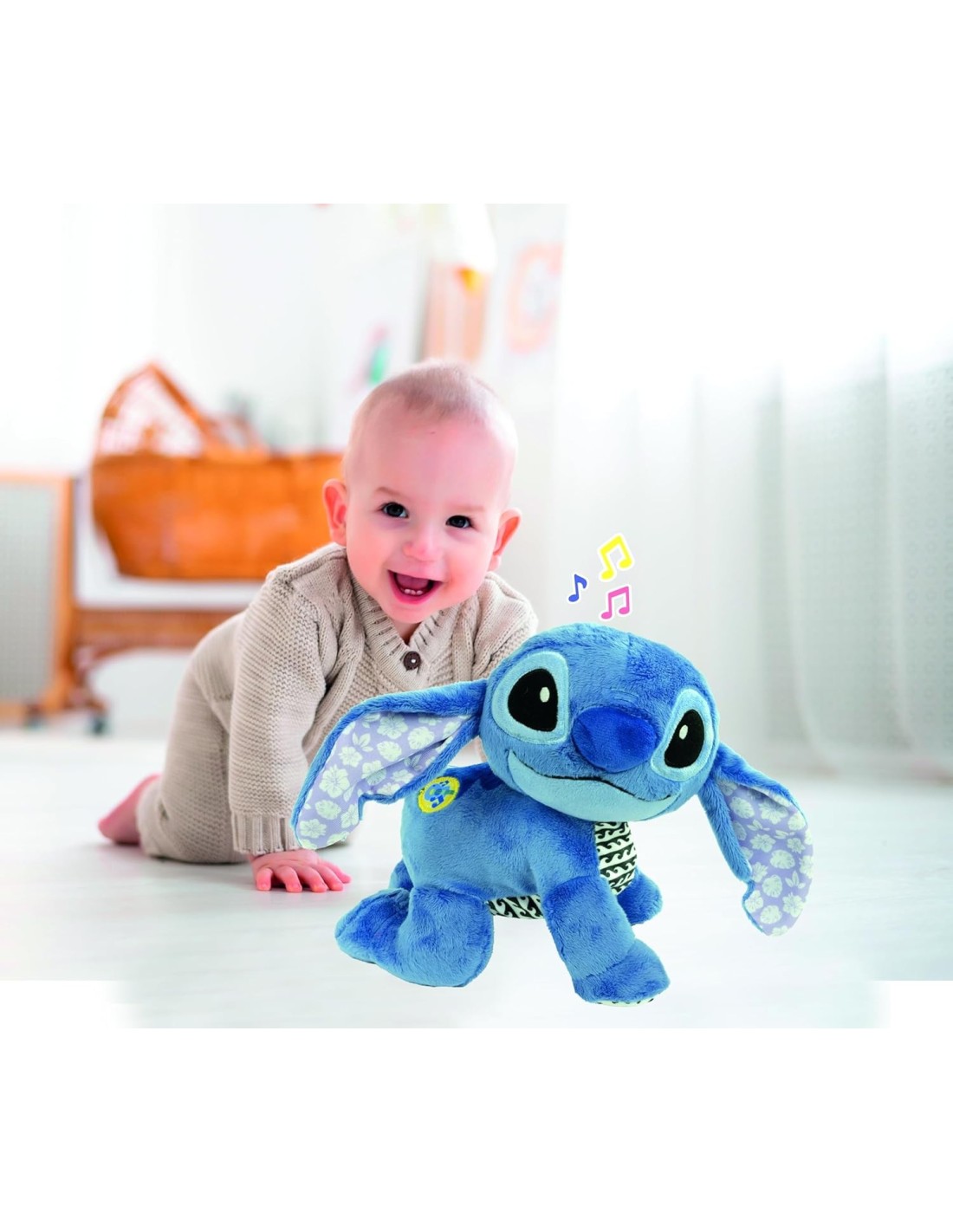 INFANZIA: vendita online Peluche Interattivo Disney Baby Stitch Gattona con Me – Gioco Educativo 6-36 Mesi in offerta
