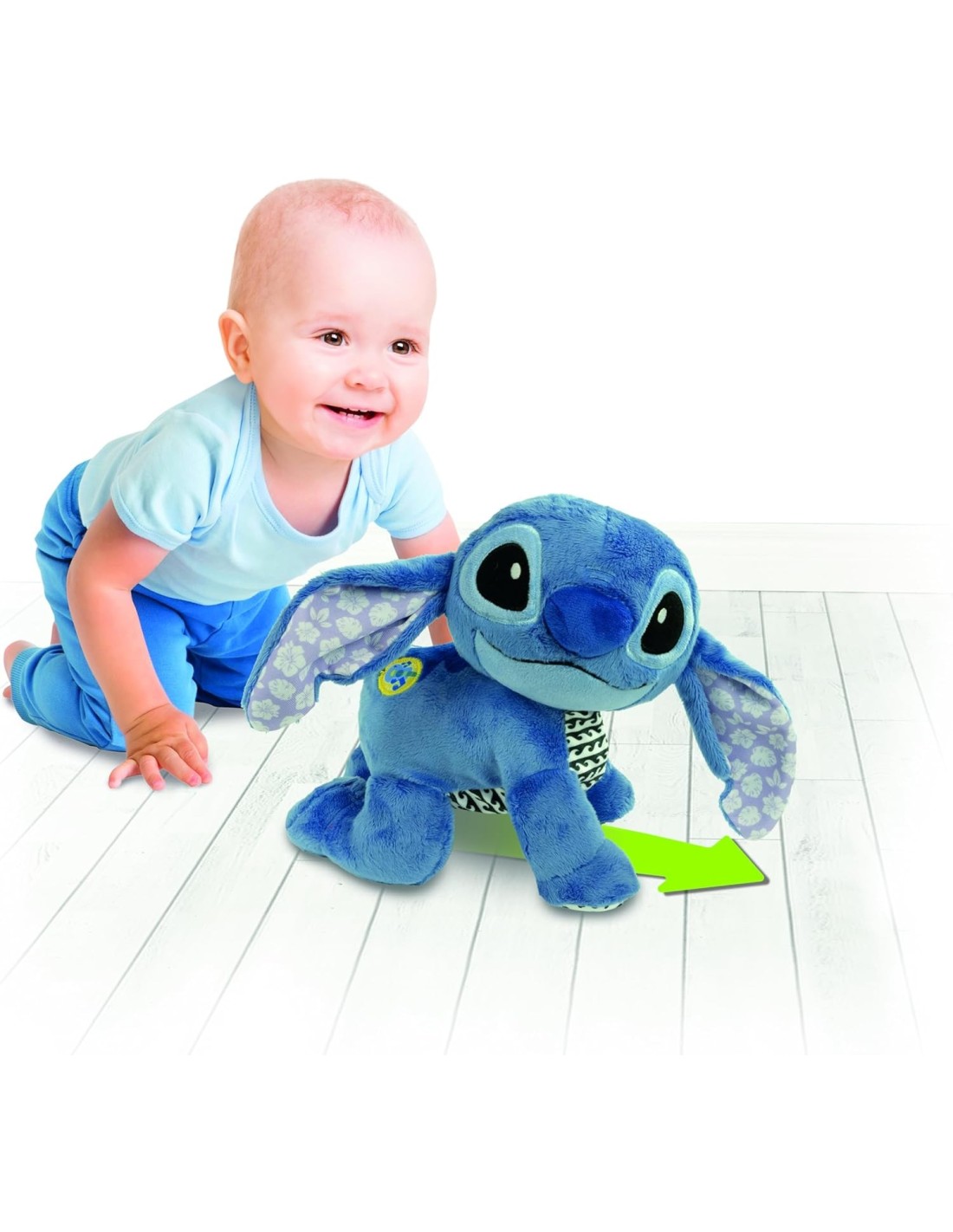 INFANZIA: vendita online Peluche Interattivo Disney Baby Stitch Gattona con Me – Gioco Educativo 6-36 Mesi in offerta