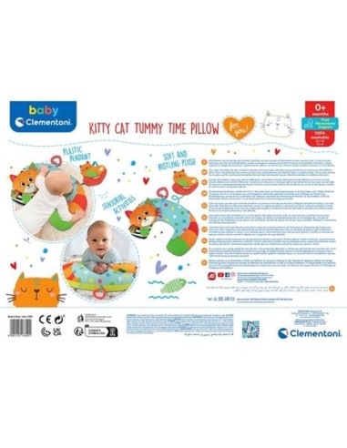 INFANZIA: vendita online Cuscino Tummy Time per Neonati con Giochi Sensoriali – Cuore Mordicchioso e Gattino Frusciante in of...
