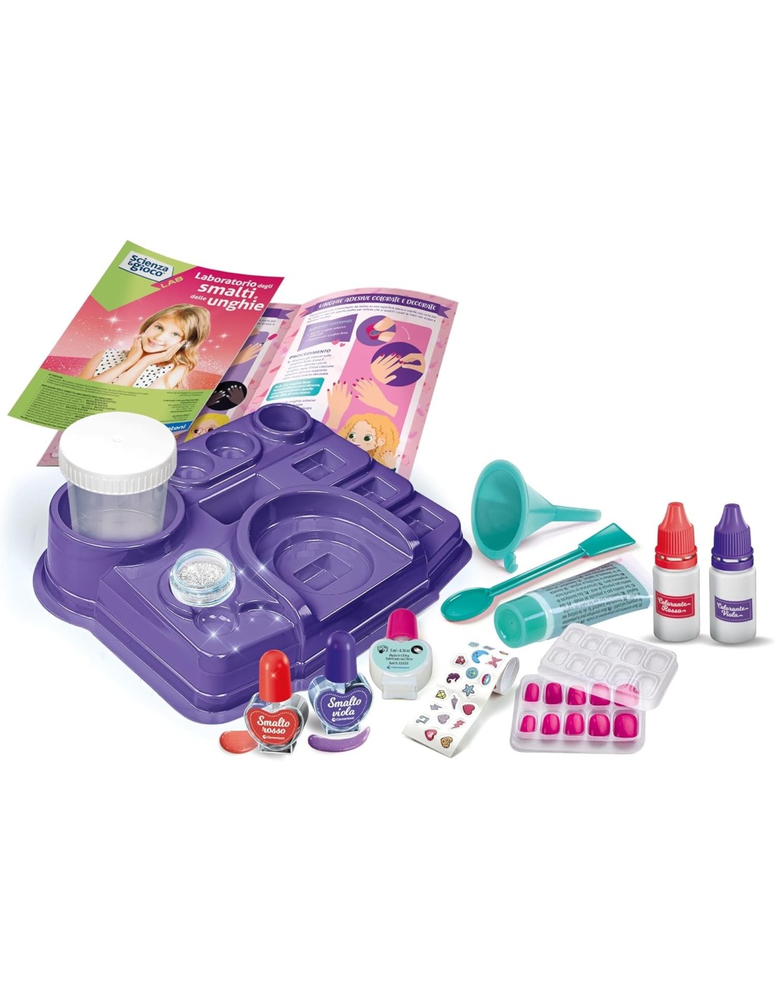 GIOCHI GIRL: vendita online Laboratorio Smalti e Nail Art Clementoni Kit Scientifico Unghie Personalizzate Bambine 8+ in offerta