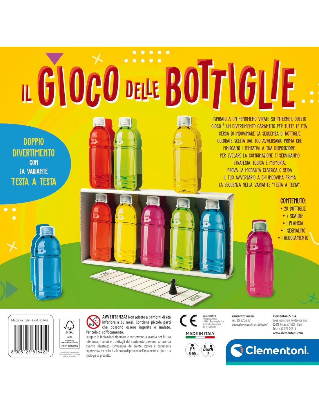 GIOCHI DI SOCIETA'E PUZZLE: vendita online Clementoni Gioco delle Bottiglie – Gioco da Tavolo per Tutta la Famiglia in offerta