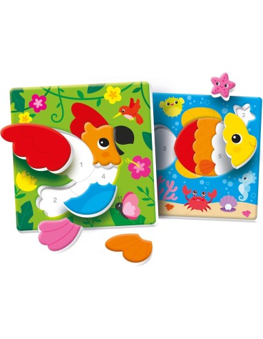 PRESCOLARI: vendita online Clementoni Sapientino Logic Numeri e Colori – Gioco Educativo 3-5 Anni con Puzzle e Tessere in off...