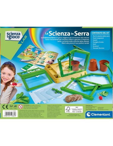 PRESCOLARI: vendita online Clementoni Serra Botanica per Bambini – Kit Scientifico con Semi, Serra e Attrezzi da Giardino in ...