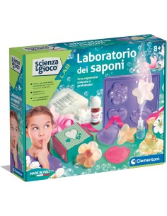 PRESCOLARI: vendita online Laboratorio Cosmetico Clementoni per Bambine – Crea Saponette Profumate e Colorate dai 8 Anni in o...