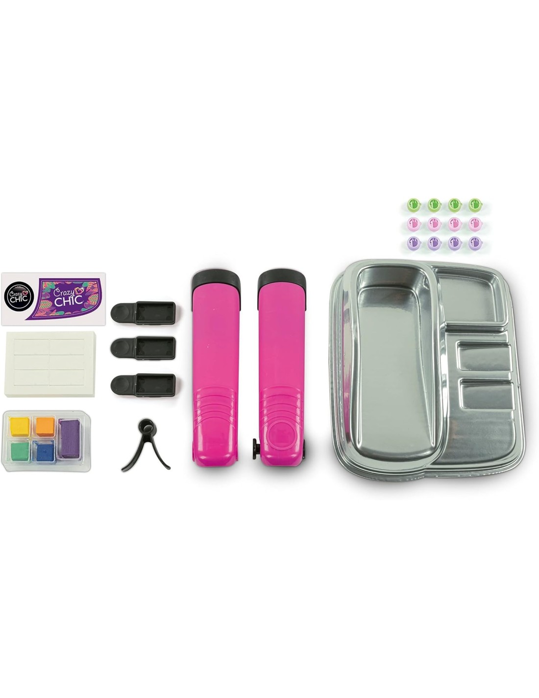 GIOCHI GIRL: vendita online Clementoni Crazy Chic Trendy Hairstyle Kit Acconciature con Piastra e Perline dai 6 Anni in offerta
