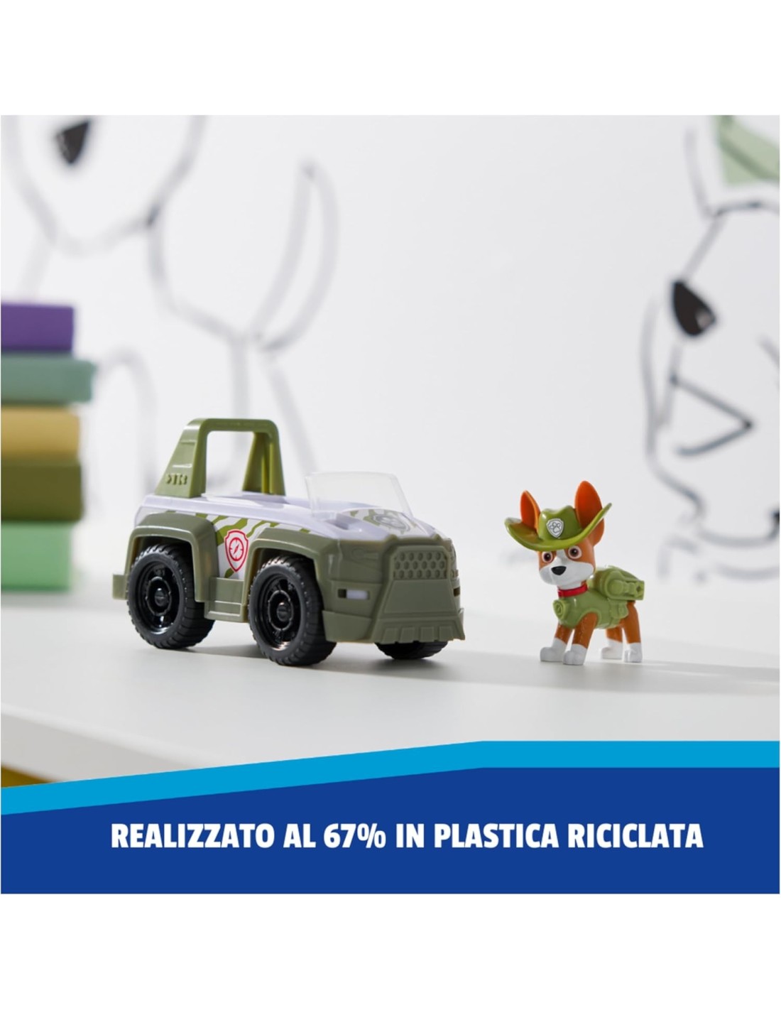 GIOCATTOLO PUBBLICIZZATO: vendita online Paw Patrol Jungle Cruiser con Tracker in Plastica Riciclata per Bambini 3+ in offerta