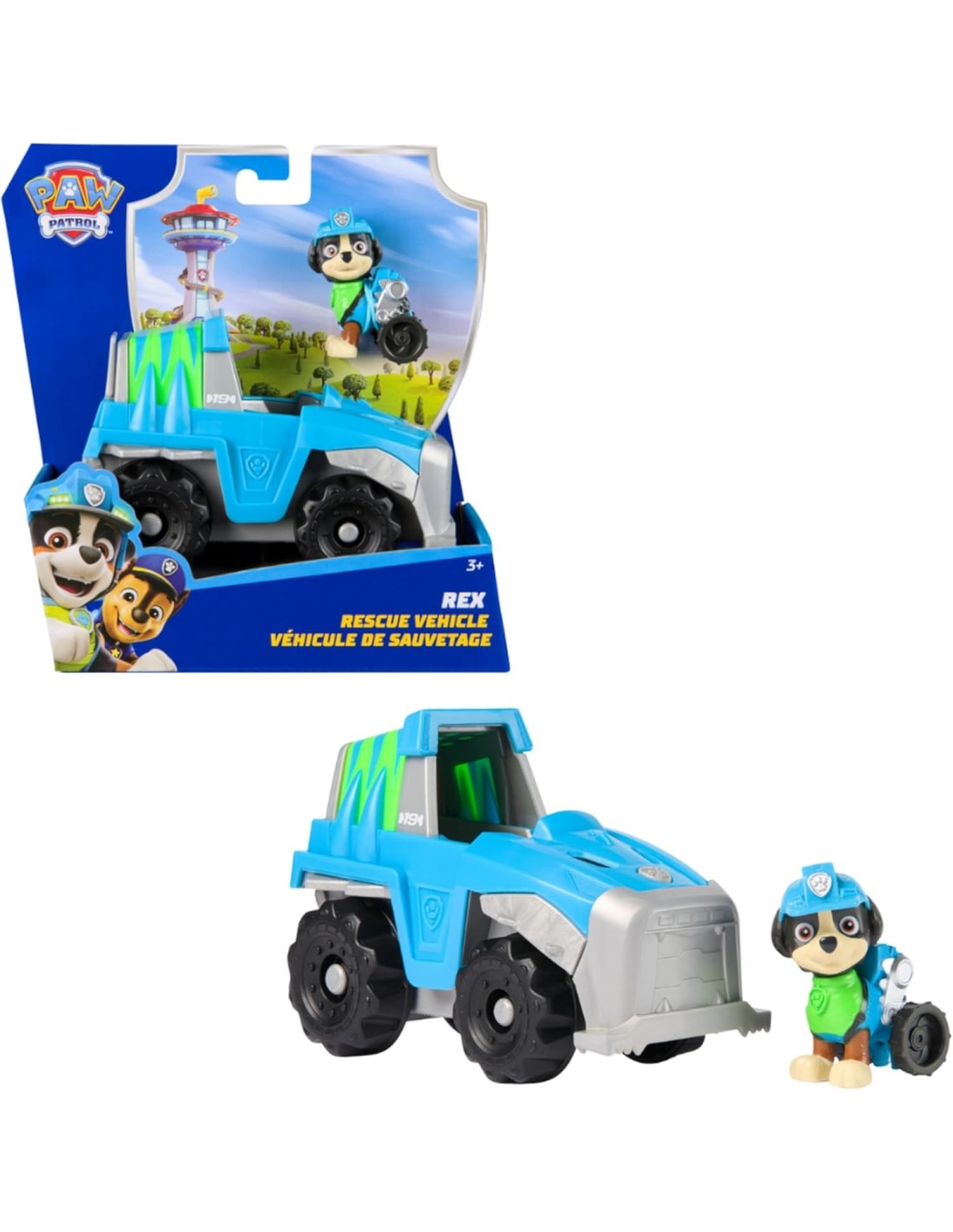 GIOCATTOLO PUBBLICIZZATO: vendita online PAW Patrol Veicolo con Rex Personaggio Dinosauro in Plastica Riciclata in offerta