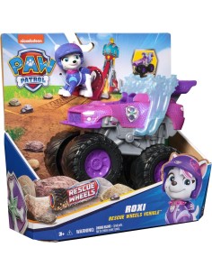 GIOCATTOLO PUBBLICIZZATO: vendita online PAW Patrol Rescue Wheels Monster Truck di Roxi con Ariete Trasformabile e Personaggi...