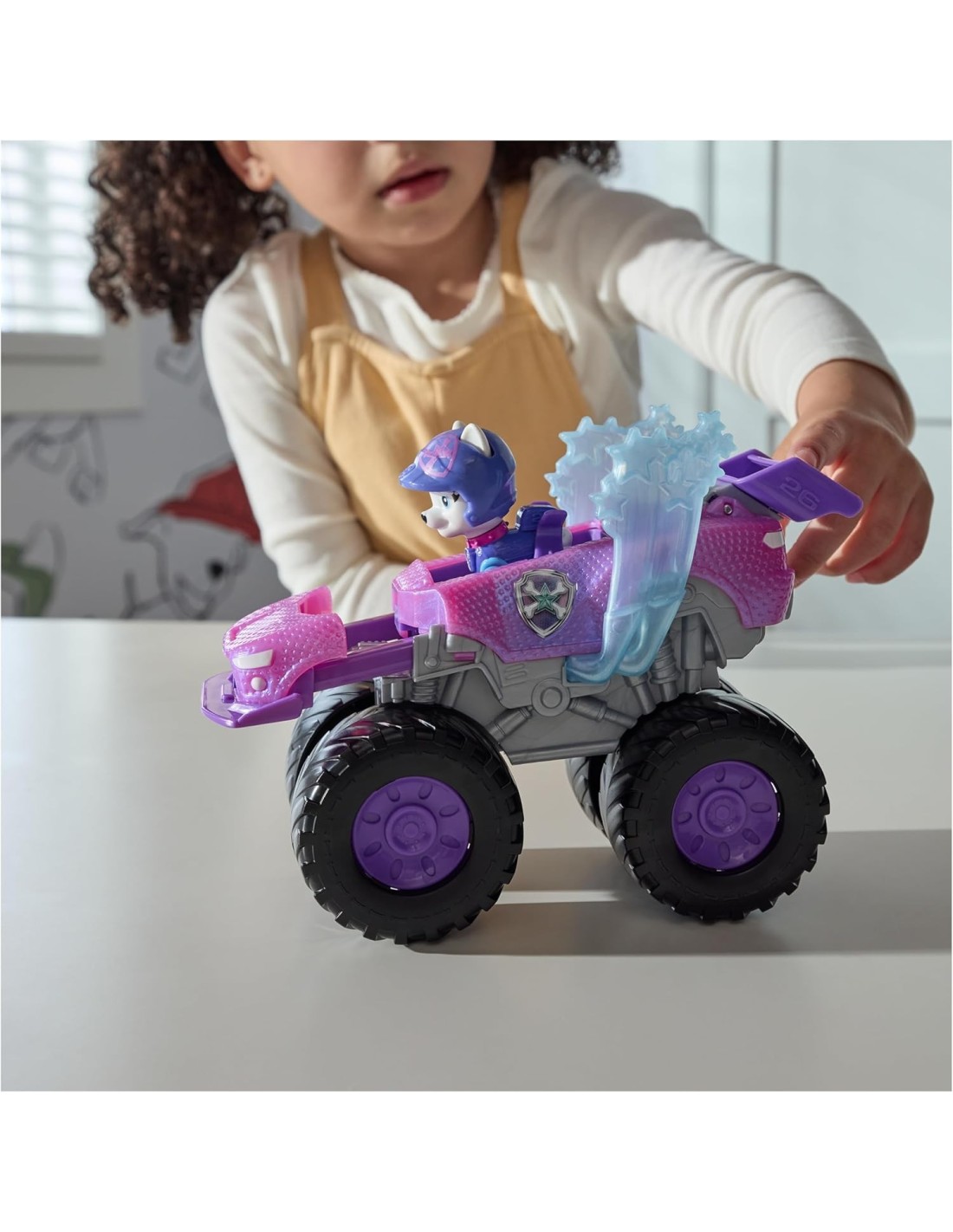 GIOCATTOLO PUBBLICIZZATO: vendita online PAW Patrol Rescue Wheels Monster Truck di Roxi con Ariete Trasformabile e Personaggi...