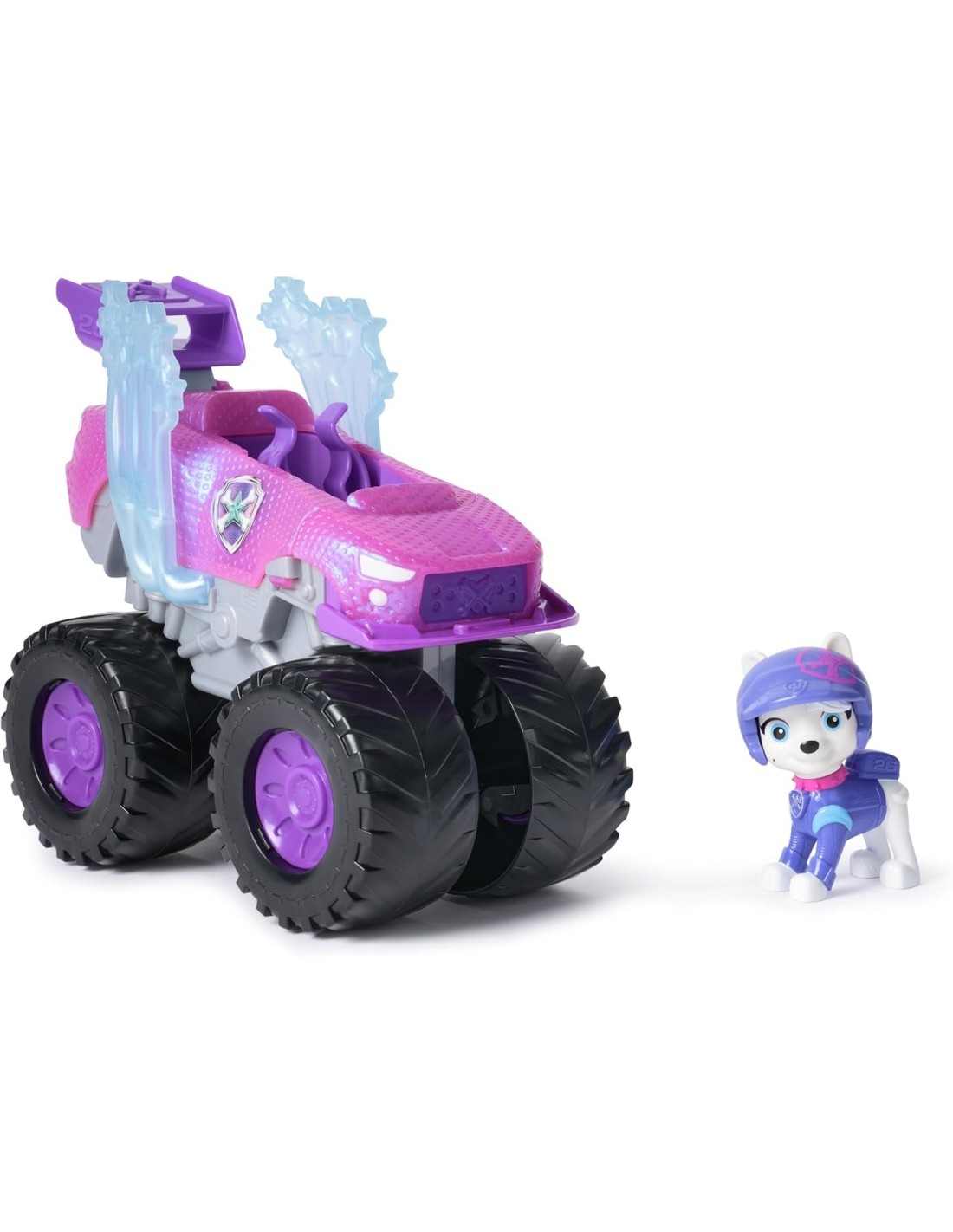 GIOCATTOLO PUBBLICIZZATO: vendita online PAW Patrol Rescue Wheels Monster Truck di Roxi con Ariete Trasformabile e Personaggi...