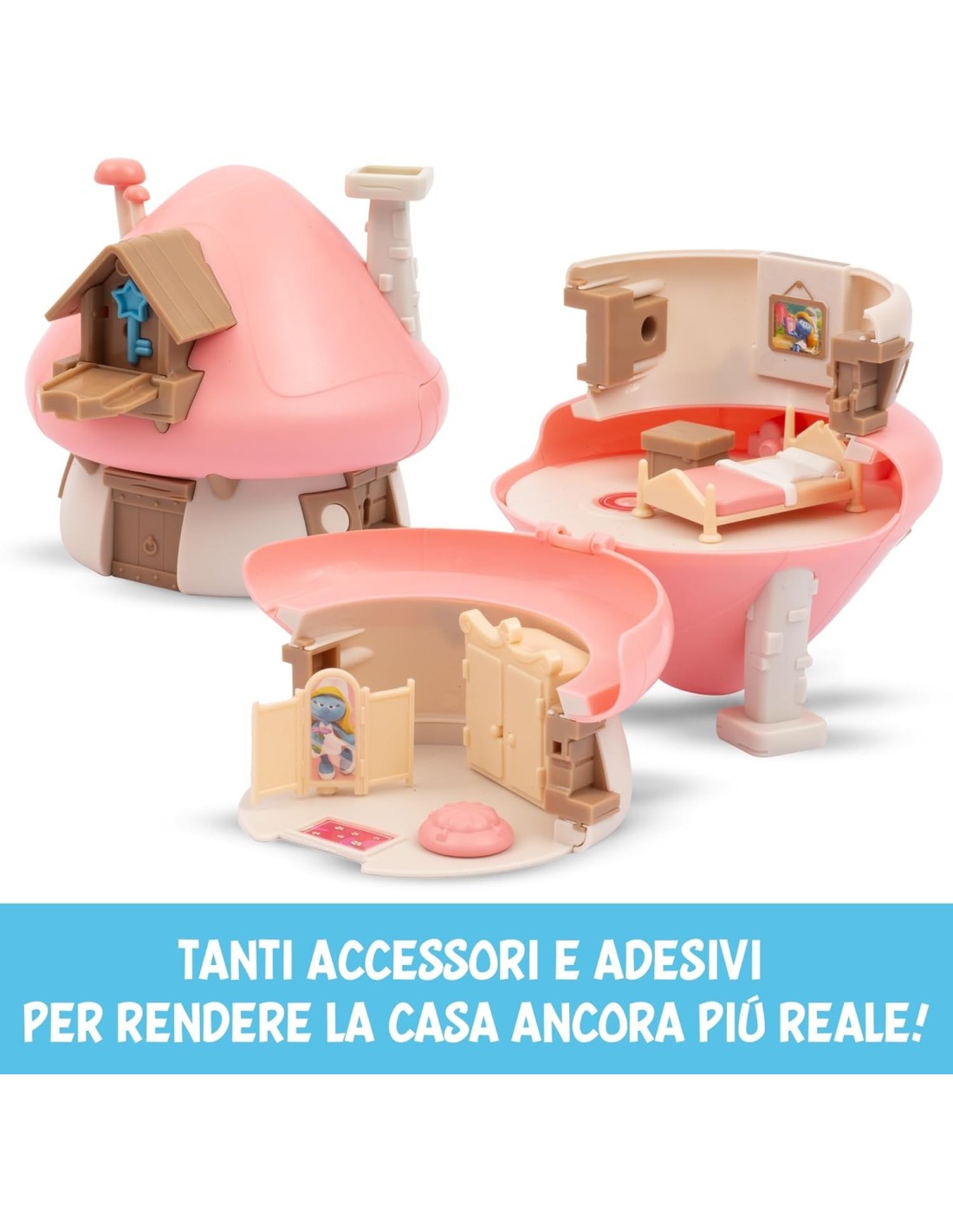 GIOCATTOLO PUBBLICIZZATO: vendita online Mini Playset Casetta di Puffetta con Personaggio Esclusivo da 5,5 cm e Accessori in ...