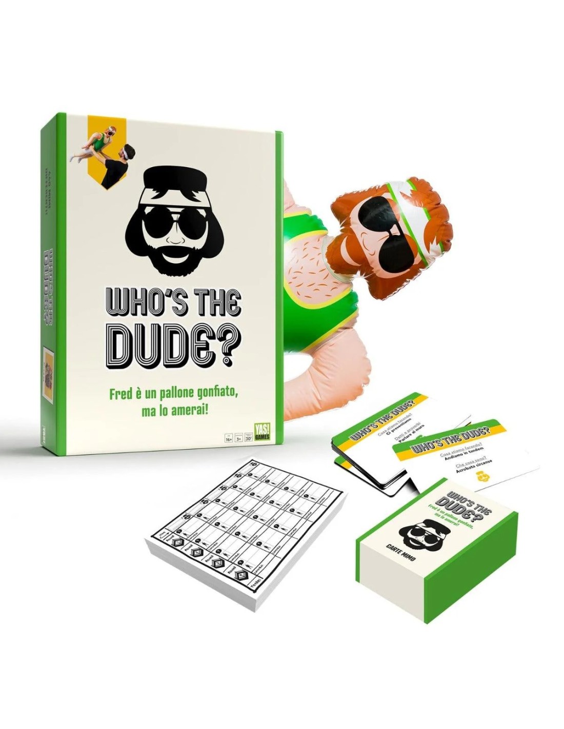 GIOCHI DI SOCIETA'E PUZZLE: vendita online Yas!Games Who’s the Dude – Gioco da Tavolo con Bambolotto Gonfiabile Fred in offerta