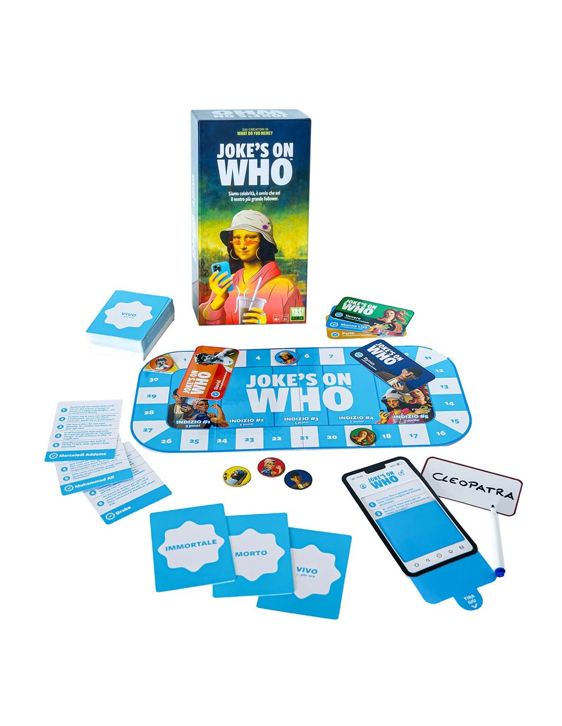 GIOCHI DI SOCIETA'E PUZZLE: vendita online Joke’s On Who – Gioco da Tavolo Party Indovina il Personaggio in Stile Social in o...