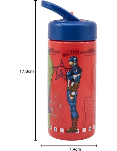 borraccia avengers 420ml con cannuccia shopincasa.it