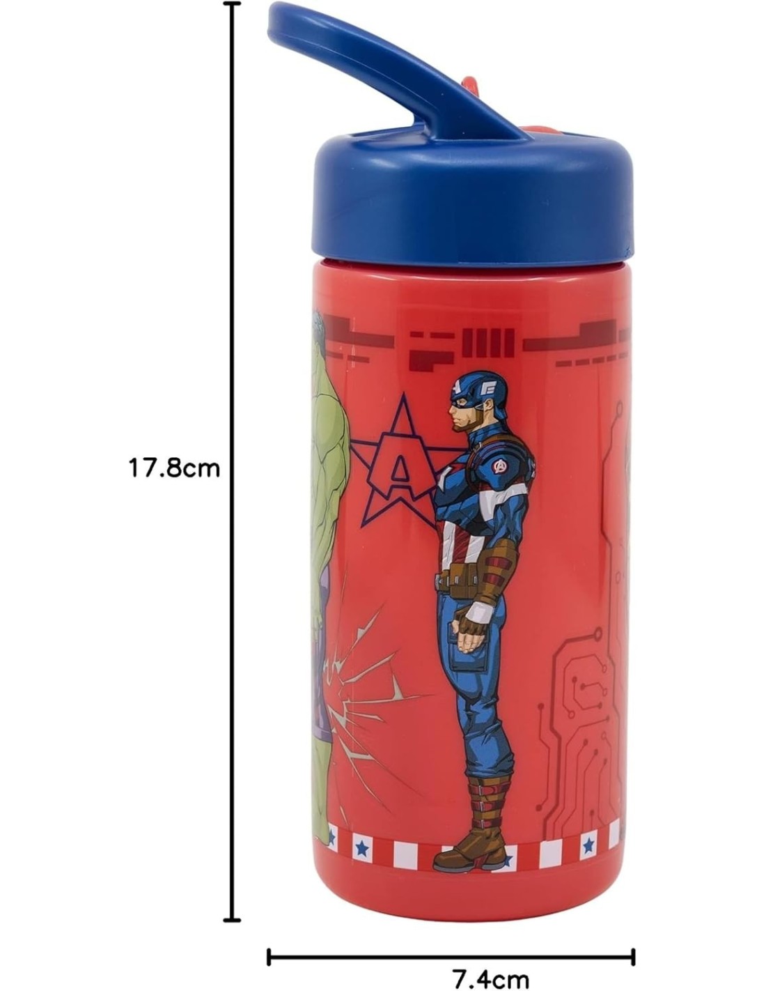 borraccia avengers 420ml con cannuccia shopincasa.it