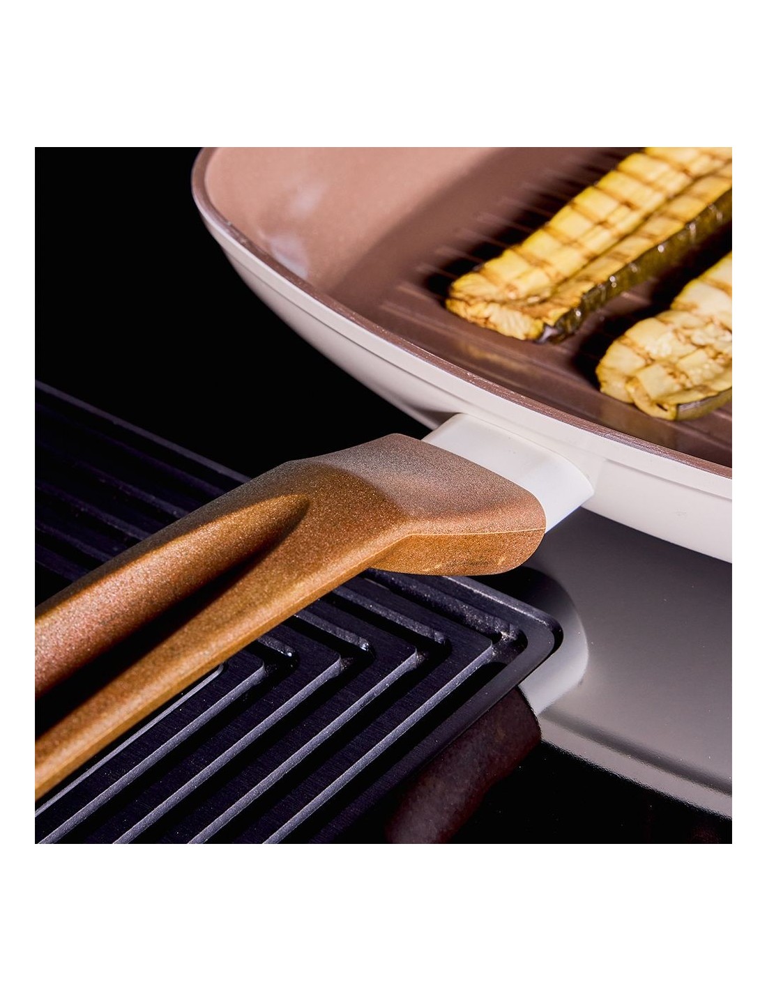 BISTECCHIERE: vendita online Grill Quadra 28x28 cm Tognana Sintonia in Alluminio Riciclato – Antiaderente PFAS Free, per Indu...