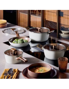 PENTOLE INDUZIONE: vendita online Casseruola 24 cm a 2 Manici Tognana Sintonia – Alluminio Riciclato, Antiaderente T-Care, In...