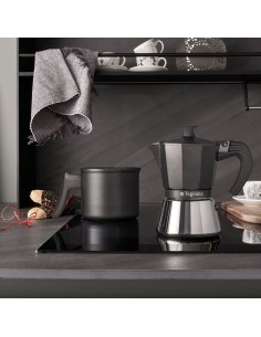 CAFFETTIERE E BOLLITORI: vendita online Caffettiera 3 Tazze Tognana Ultra Class Induction – Alluminio e Acciaio, Fondo Full I...