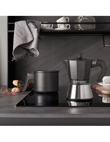 CAFFETTIERE E BOLLITORI: vendita online Caffettiera 3 Tazze Tognana Ultra Class Induction – Alluminio e Acciaio, Fondo Full I...