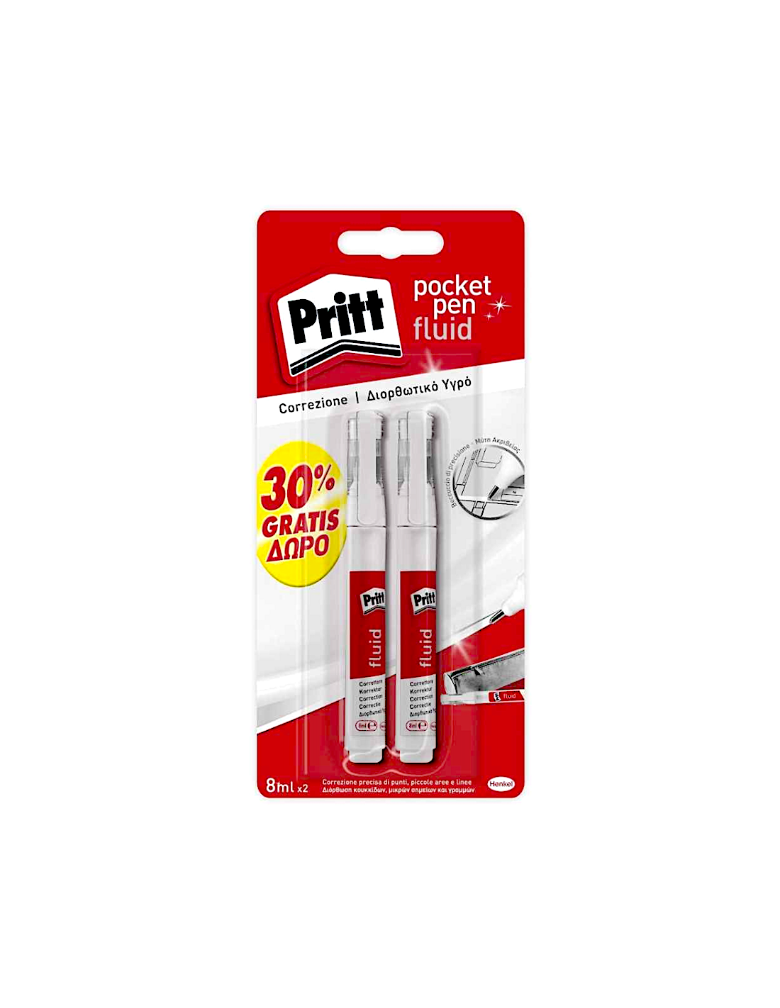 Correttore a Penna Pocket Pritt, Blister 2 Pezzi, Precisione e Qualità | Shop in Casa