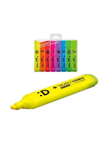 Evidenziatori Emotion Tratto Video, Conf. 8 Pezzi, Colori Fluorescenti | Shop in Casa