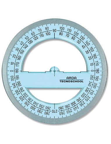 Goniometro Circolare 360°, 12 cm, Misura Angoli Precisa per Scuola e Tecnica | Shop in Casa