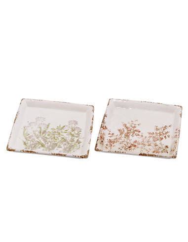 PIATTO 111934 SALAS 22X22CM CERAMICA ASSORTITO