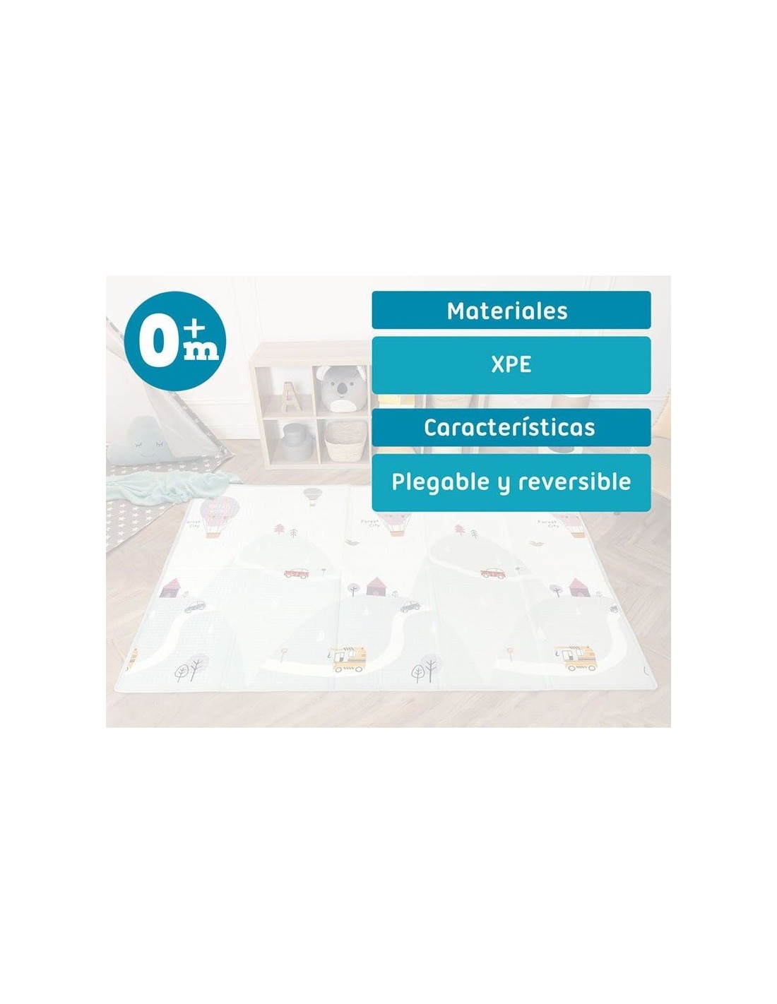 Kiokids Tappeto da Gioco Reversibile 150x200 - Impermeabile | Shopincasa.it