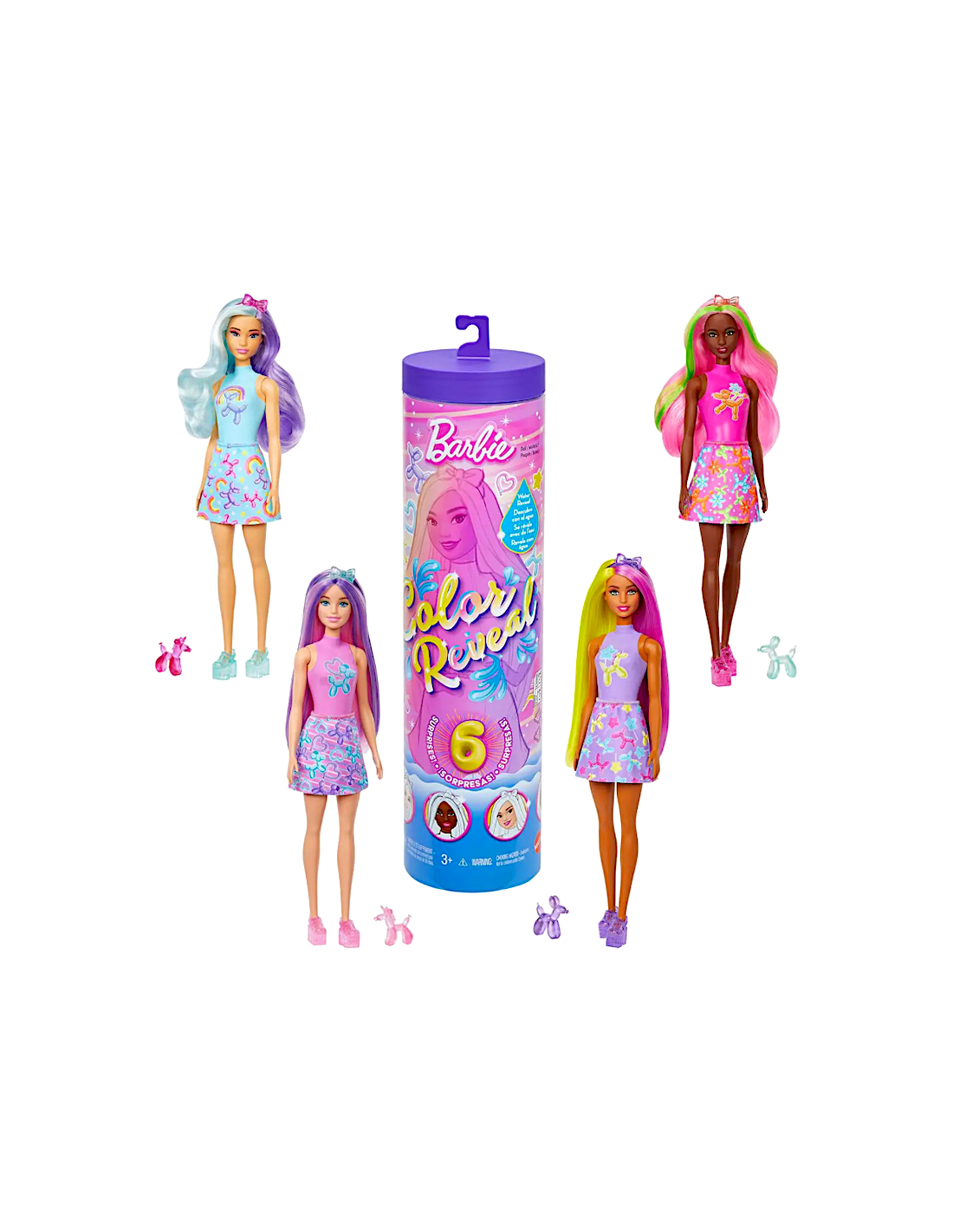 Barbie Color Reveal Balloon Animals con 6 Sorprese | Shop in Casa