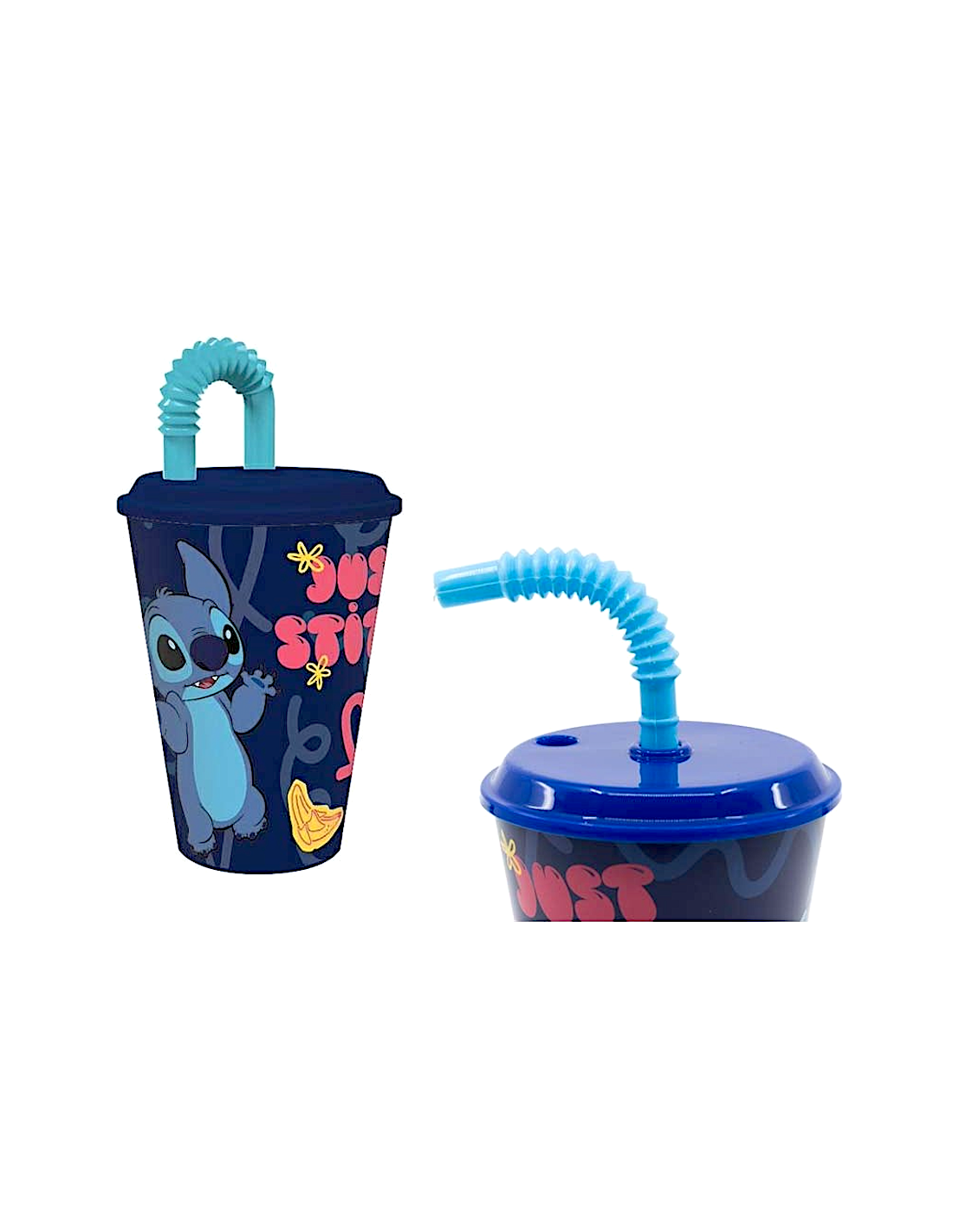 PRESCOLARI: vendita online Bicchiere Disney Stitch 430 ml in Plastica BPA‑Free con Cannuccia Integrata – Ideale per Bambini i...