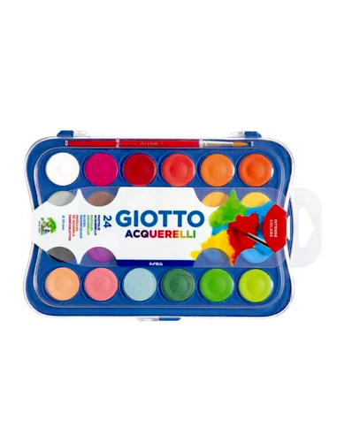 Giotto Acquerelli 24 Colori + Pennello – Tempere a Base d’Acqua | Shopincasa.it
