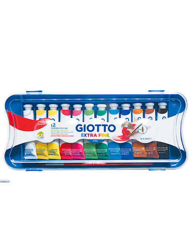 GIOTTO CONF 12 COLORI TEMPERA 12ML