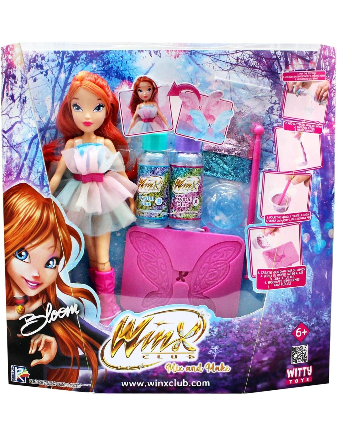 GIOCATTOLO PUBBLICIZZATO: vendita online Winx Bloom Mix and Make - Crea le Ali Magiche con Glitter e Colle Colorate in offerta