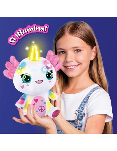 GIOCATTOLO PUBBLICIZZATO: vendita online Airbrush Plush Axolotl 32 cm – Peluche Interattivo con Aerografo, Stencil, Luci e Gu...
