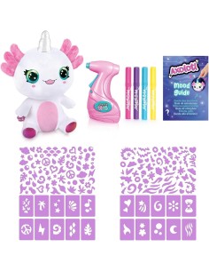 GIOCATTOLO PUBBLICIZZATO: vendita online Airbrush Plush Axolotl 32 cm – Peluche Interattivo con Aerografo, Stencil, Luci e Gu...