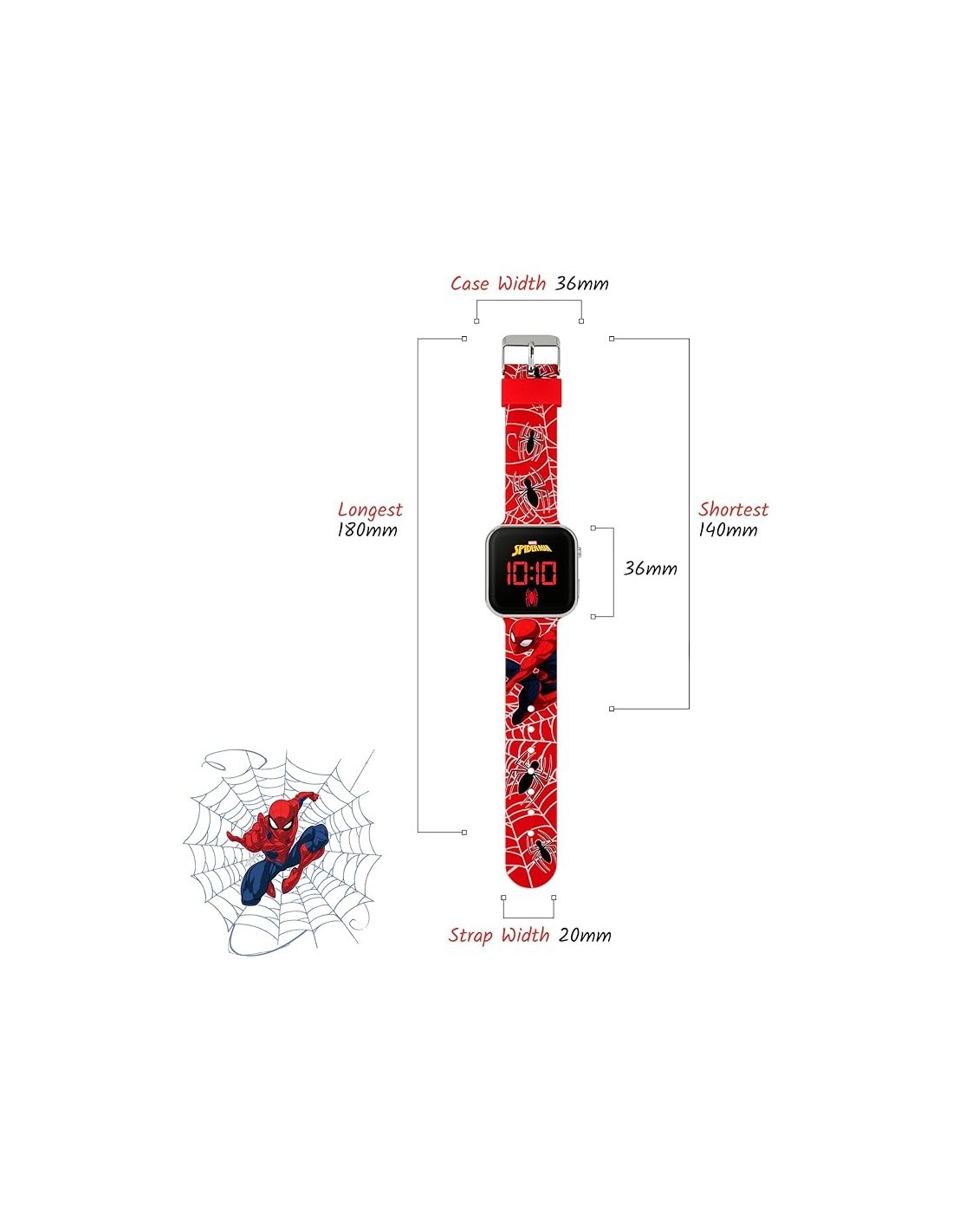 GIOCATTOLO PUBBLICIZZATO: vendita online Orologio LED Spiderman per Bambini con Display Digitale in offerta