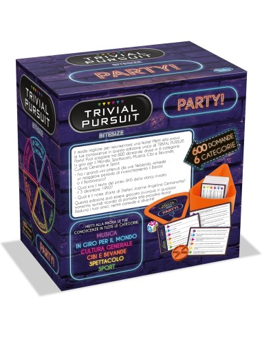 GIOCHI DI SOCIETA'E PUZZLE: vendita online Trivial Pursuit Party Bitesize – Quiz Compatto 600 Domande in offerta