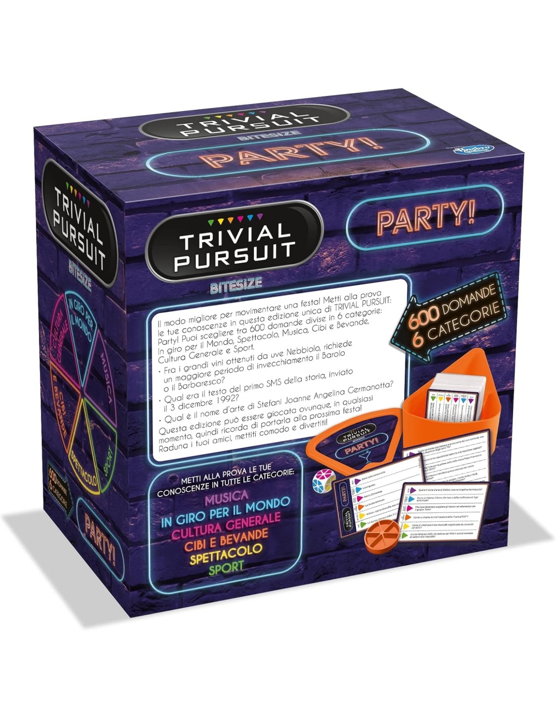 GIOCHI DI SOCIETA'E PUZZLE: vendita online Trivial Pursuit Party Bitesize – Quiz Compatto 600 Domande in offerta