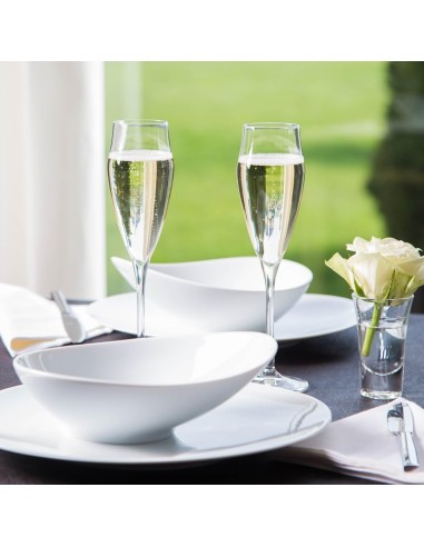 CALICI VINO E SPUMANTE: vendita online Set 6 Flute Champagne RCR Ego in Cristallo Luxion – 18 cl, Eleganza Made in Italy in o...
