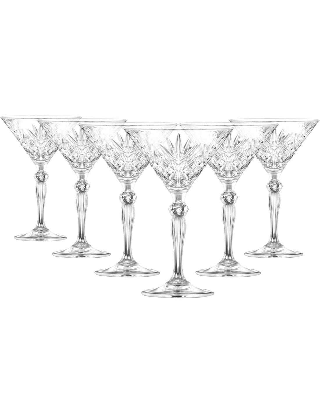 CALICI VINO E SPUMANTE: vendita online Set 6 Calici Martini RCR Melodia in Cristallo Luxion – 210 ml, Made in Italy in offerta