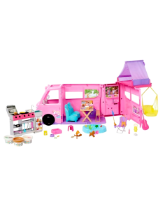 Barbie Camper dei Sogni con barbecue cambia colore e tenda sul tetto | shopincasa.it
