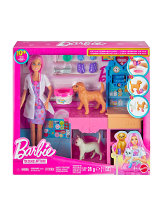 Barbie Veterinaria con cuccioli e pasta modellabile | shopincasa.it